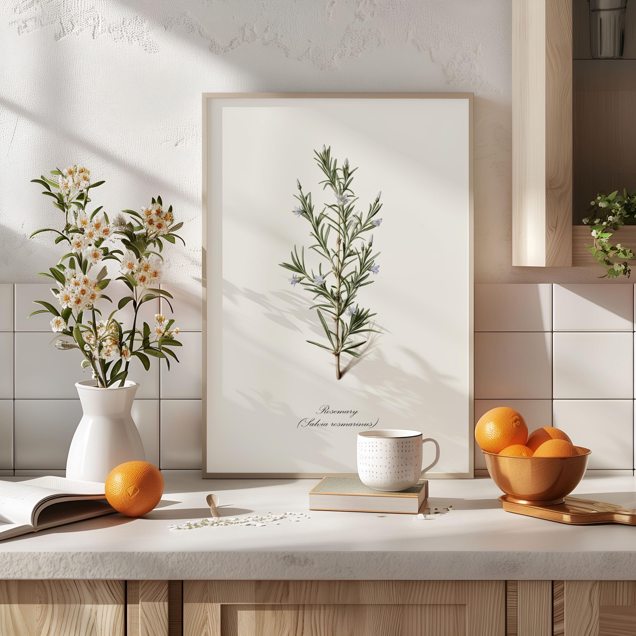 Arte De Pared Botánico Bohemio Vintage Enmarcado, 4 Piezas De Lienzo Floral En Blanco Y Negro Para Baño Moderno, Arte De Flores Rústicas Naturales Para Dormitorio, Cocina, Pasillo, Decoración De Pared