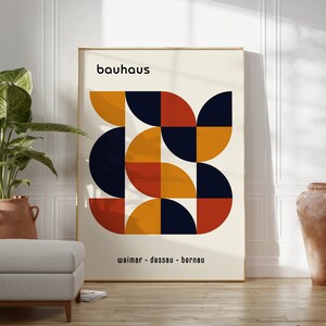 Bauhaus Print Affiche Bauhaus Poster Minimalist Art Modern Art Modern Art Poster Geometric Art