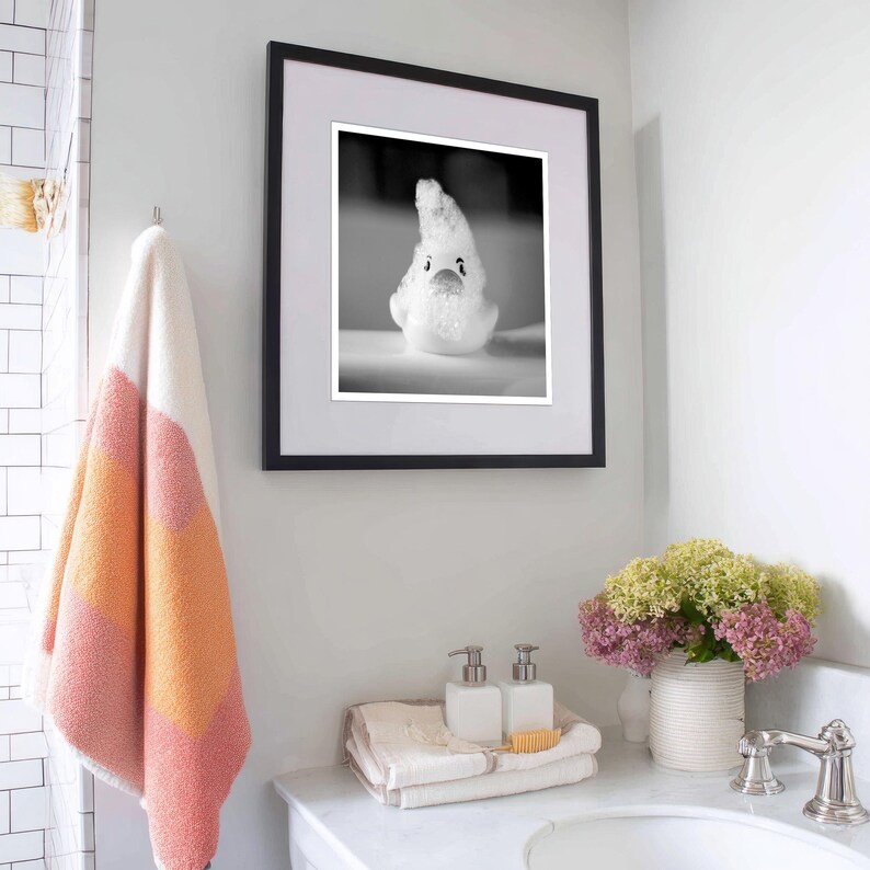 Nursery Wall Art Whimsical Art Mint Green Square Print Bathroom Wall Art Art for Kid's Room, Cute Photograph, Funny Wall Print image 4