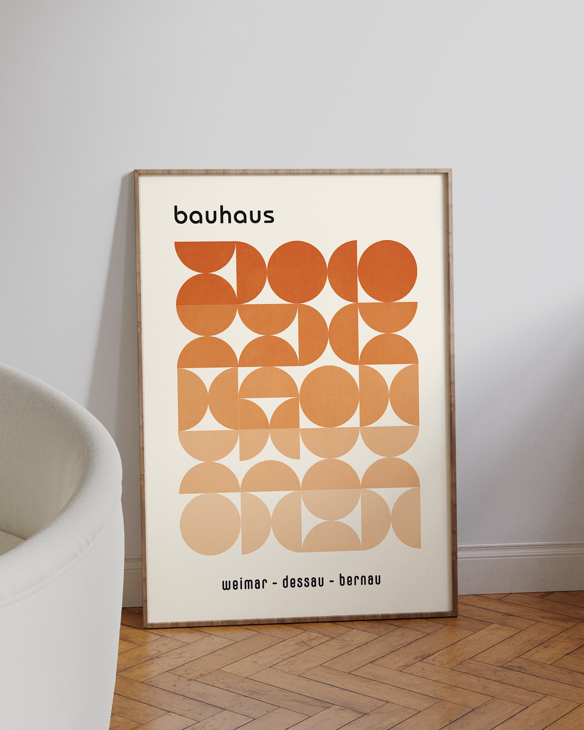 Bauhaus Print Orange Wall Art Bauhaus Poster Modern Art - Etsy