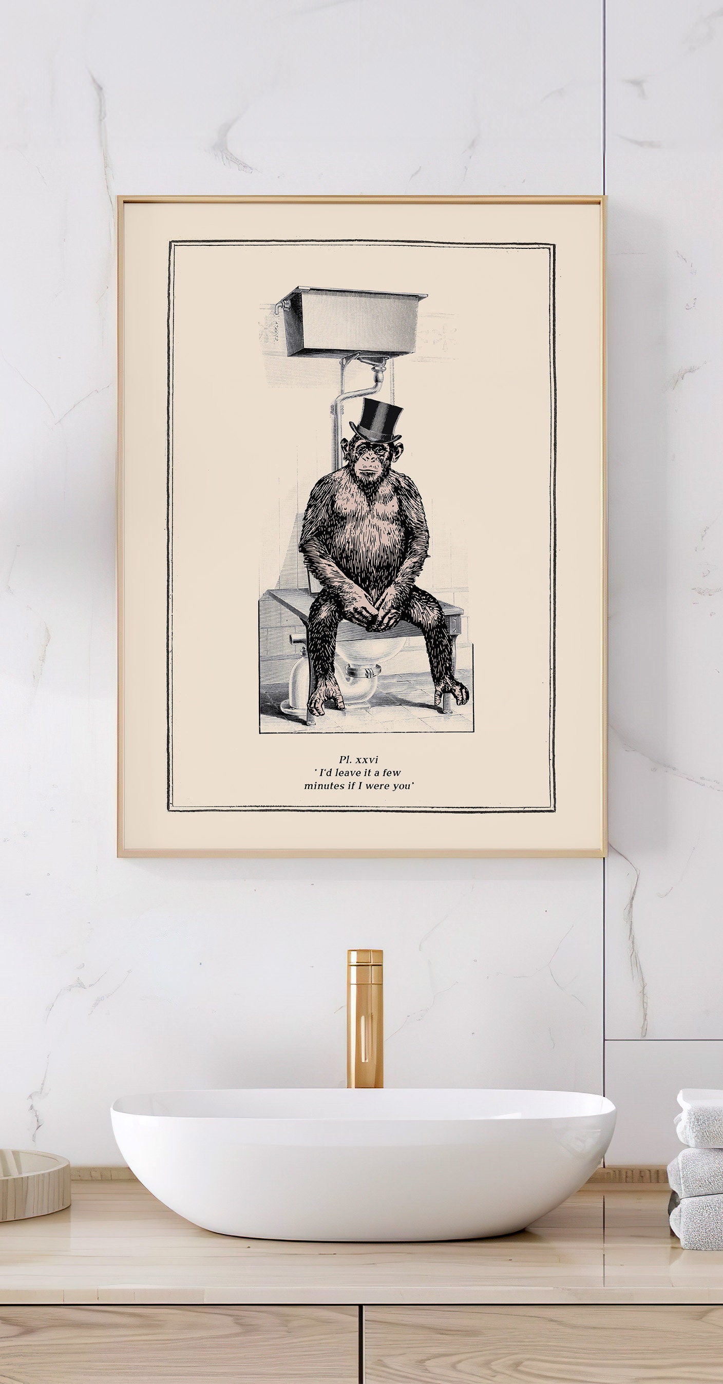 Grappig badkamer decor toilet muurkunst onbeleefde aap op toilet print voor  toilet cadeau voor student badkamer vintage surrealistische dierenkunst -  Etsy België, image size:1408x2696