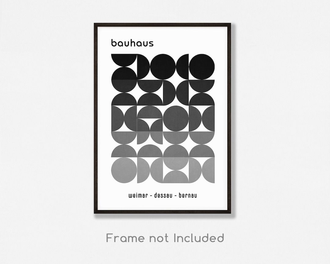 Bauhaus Print Black and White Wall Art Bauhaus Poster Modern Art Modern ...