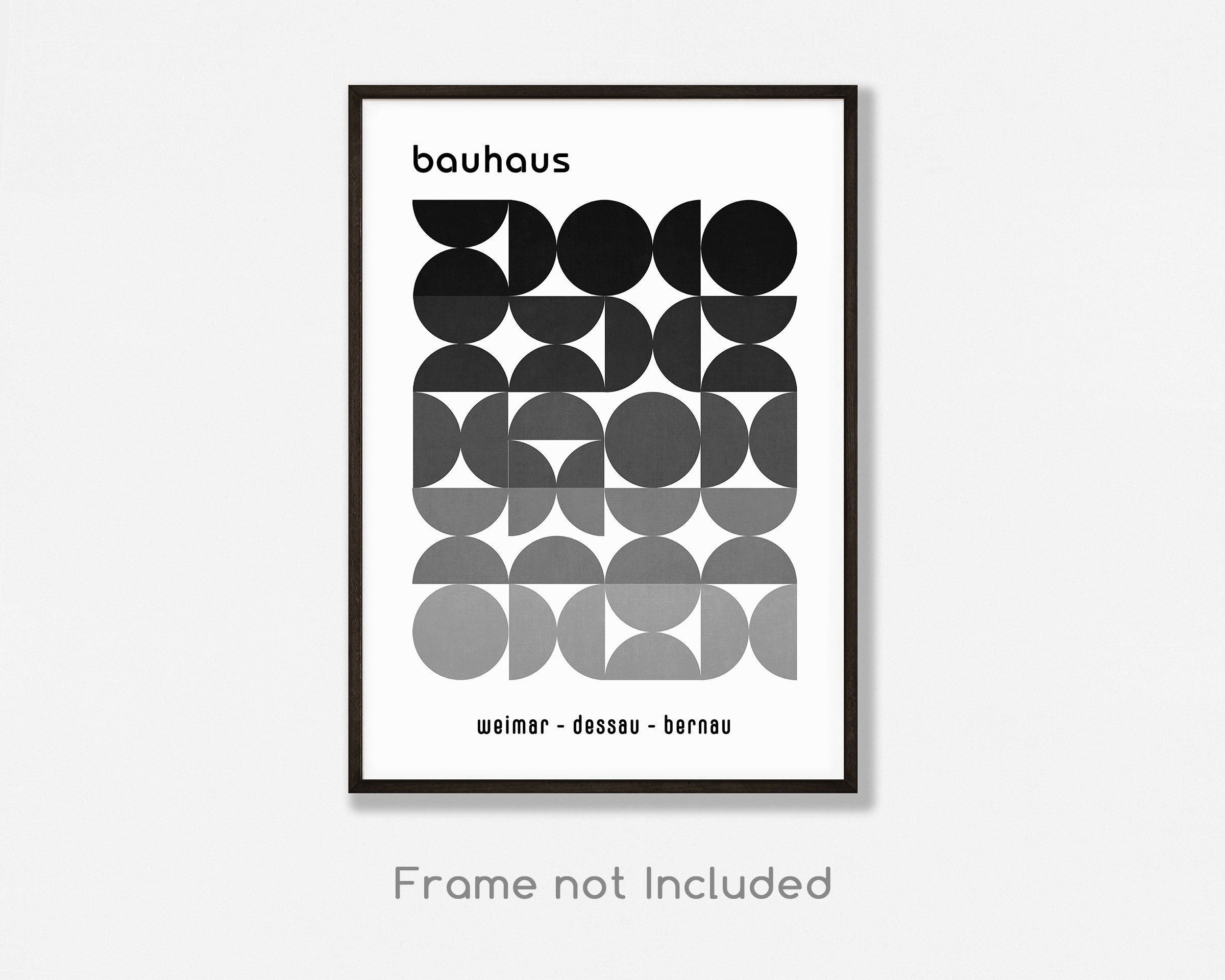 Bauhaus Print Black and White Wall Art Bauhaus Poster Modern