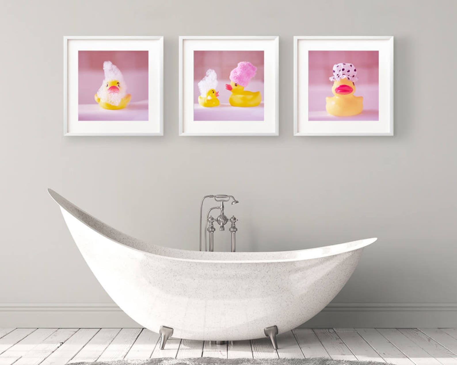 Pink Bathroom Prints Bathroom Wall Art Pictures Kid's - Etsy