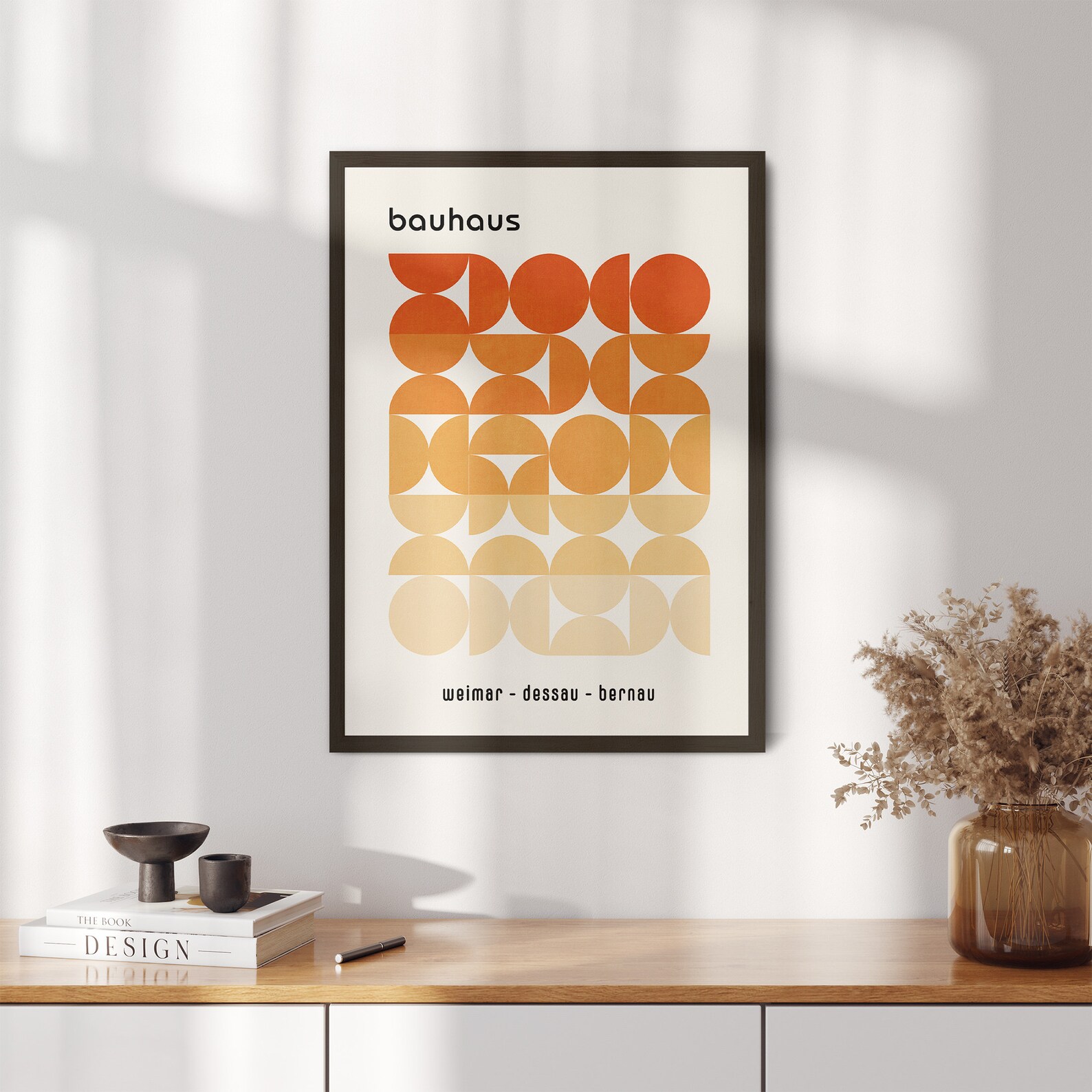 Bauhaus Print Orange Wall Art Bauhaus Poster Modern Art - Etsy