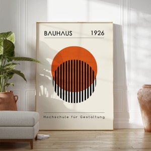 Bauhaus Print Orange Wall Art Bauhaus Poster Arte Moderna Laranja Poster Arte Geométrica