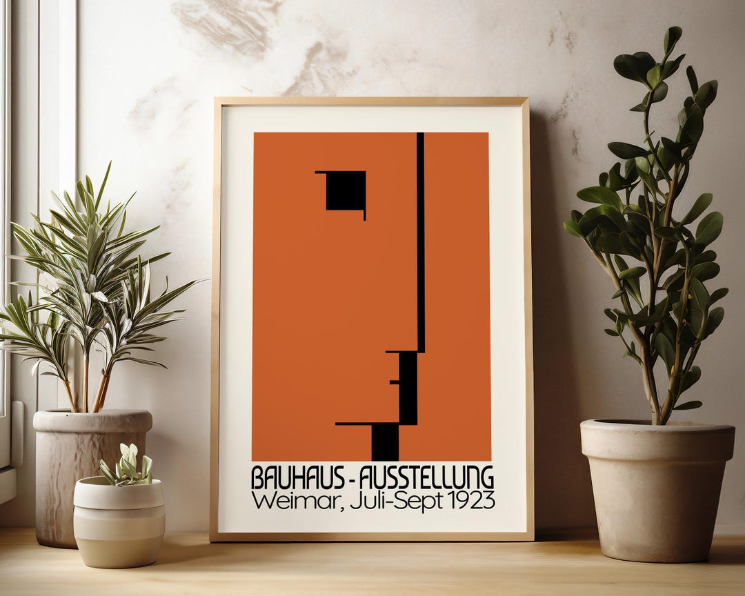 Bauhaus Poster Art Print Reproduction Exhibition Vintage Wall Geometric ...