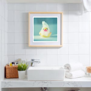 Nursery Wall Art Whimsical Art Mint Green Square Print Bathroom Wall Art Art for Kid's Room, Cute Photograph, Funny Wall Print image 9