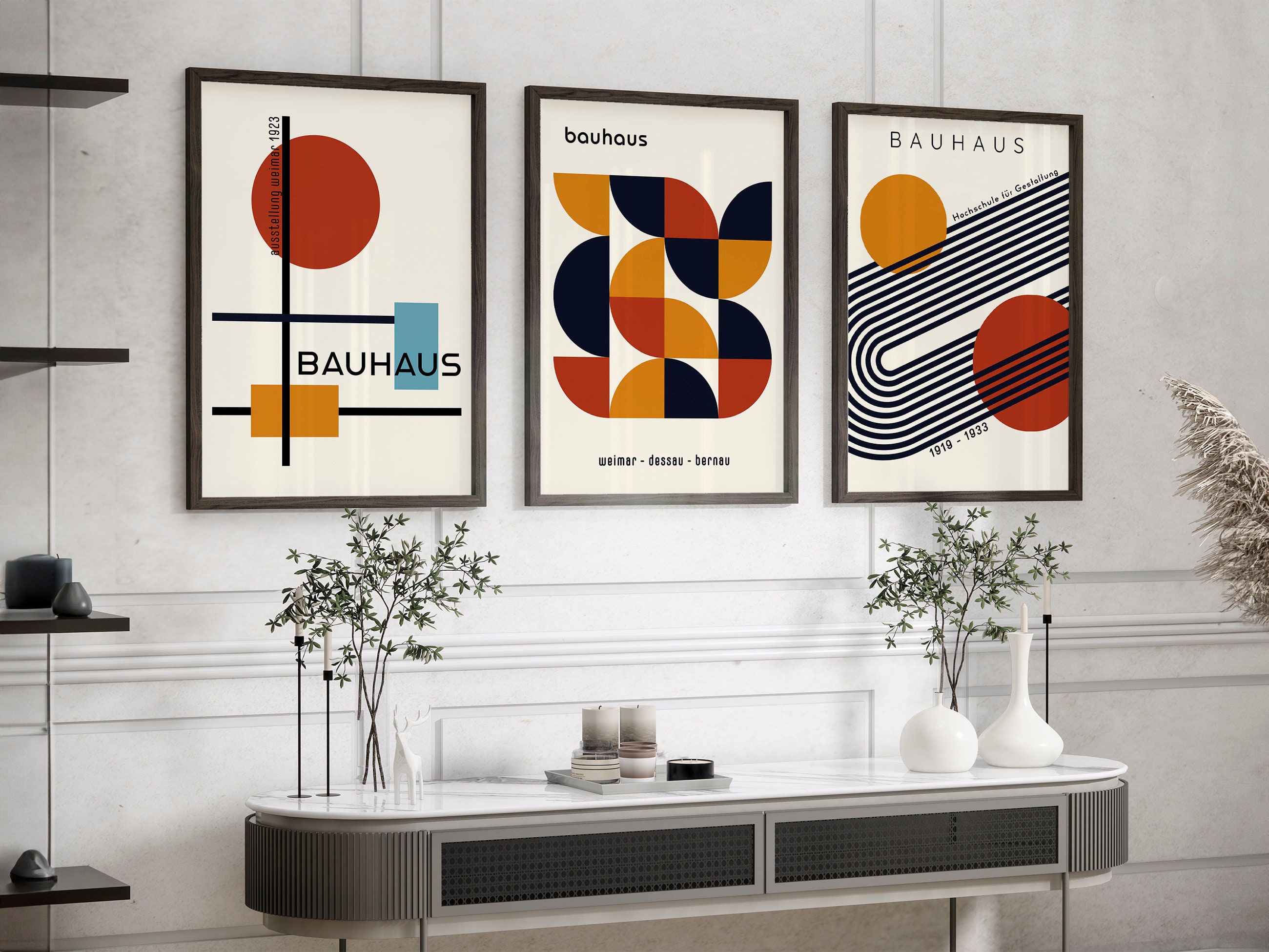 Bauhaus Poster Modern Art Poster Affiche Gold Wall Art Bauhaus Poster Modern Art Poster Affiche Gold Wall Art
