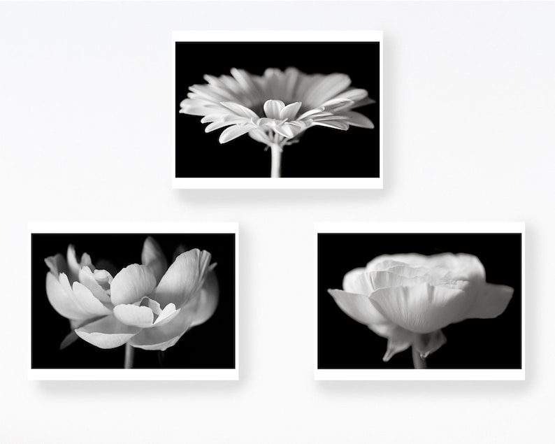 Large Flower Wall Art Flower Wall Art Set Large Floral Wall Etsy New