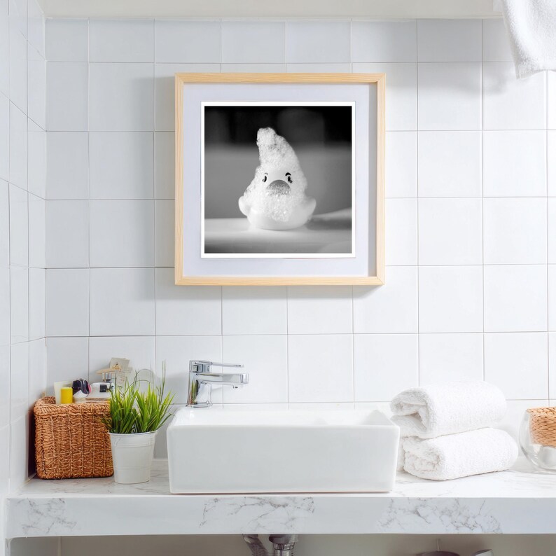 Nursery Wall Art Whimsical Art Mint Green Square Print Bathroom Wall Art Art for Kid's Room, Cute Photograph, Funny Wall Print image 10