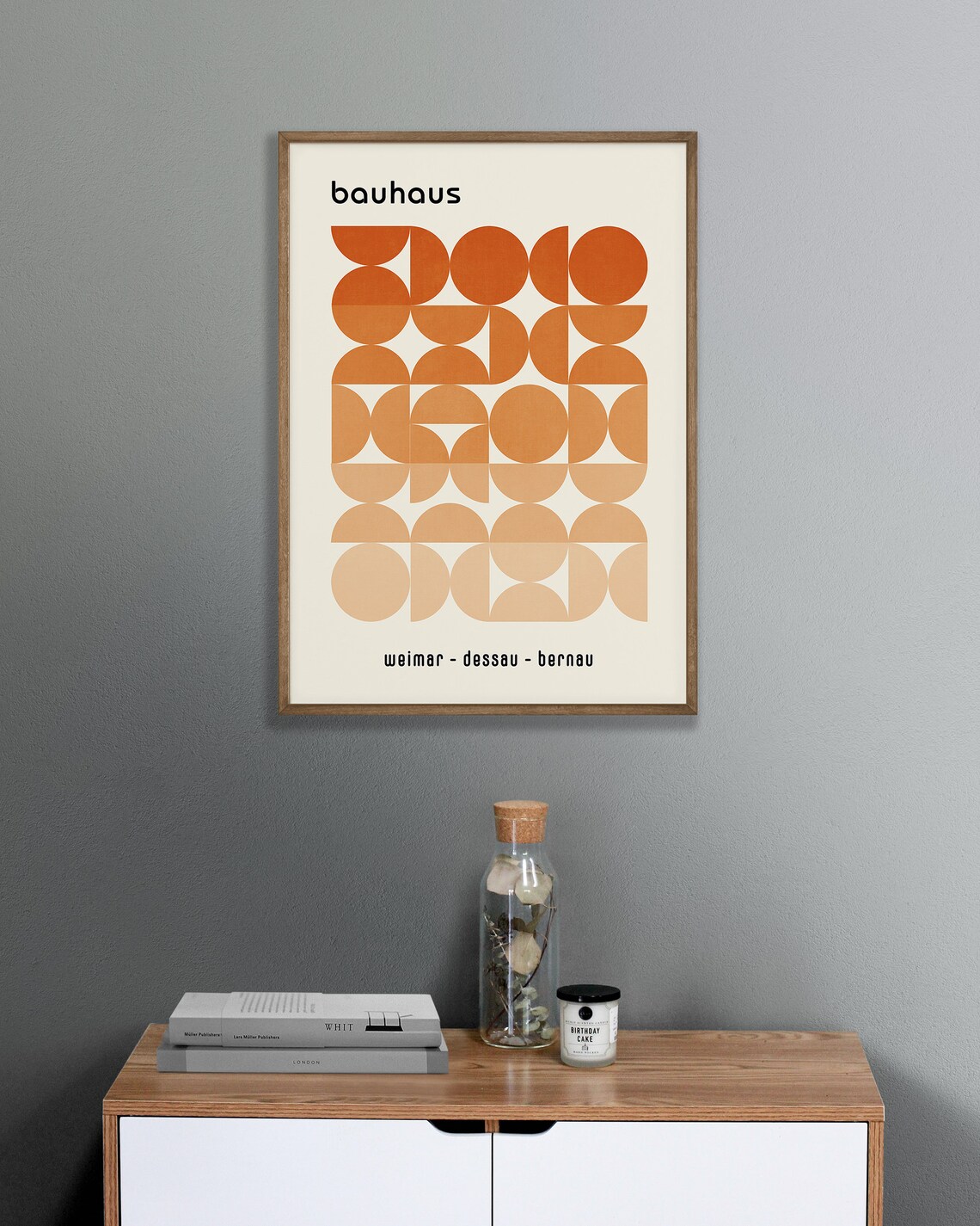 Bauhaus Print Orange Wall Art Bauhaus Poster Modern Art - Etsy
