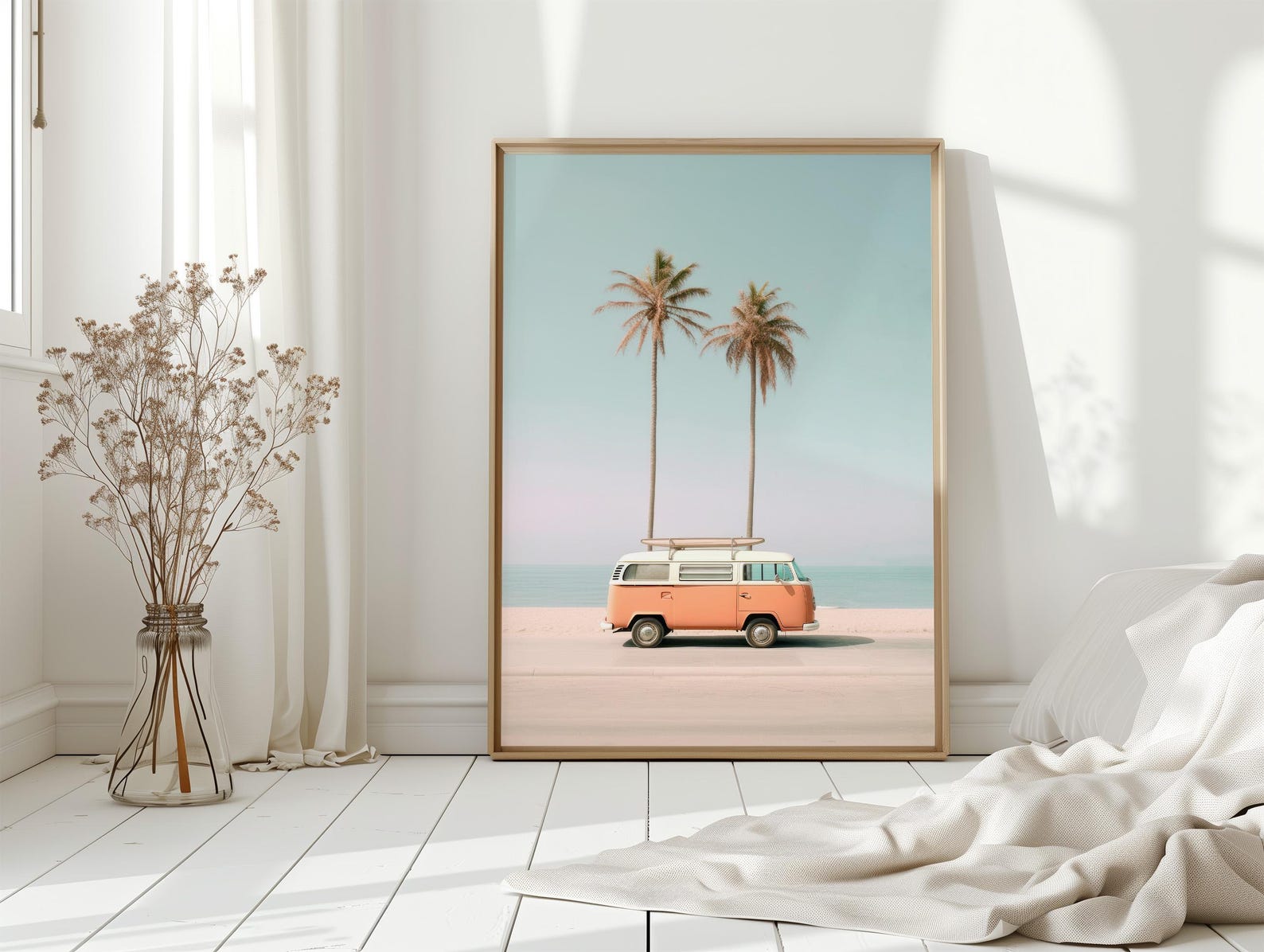 Retro Surf Posters Beach Art Print Set of 3 Pastel Summer Prints for — free download