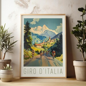 Italian Gift Vintage Poster Travel Art Sports Memorabilia Home Office Decor Man Cave Art Cycling Gift Retro Sports Poster European Travel Decor Cafe Wall Art Italian Culture