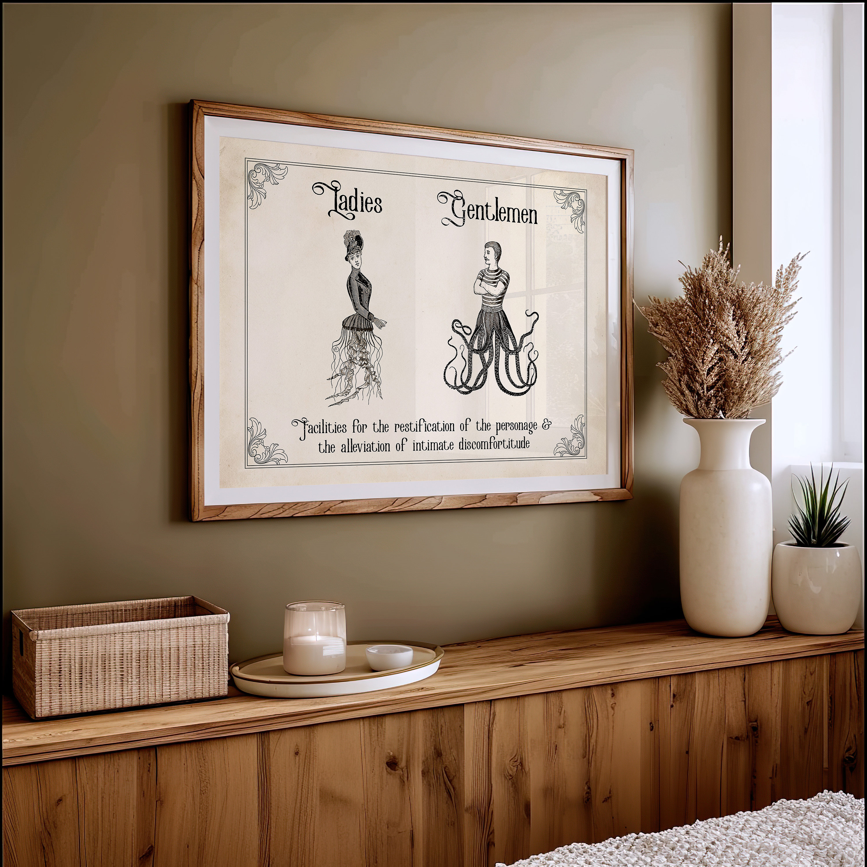 Vintage Funny Toilet Sign Quirky Bathroom Art Couple Gift