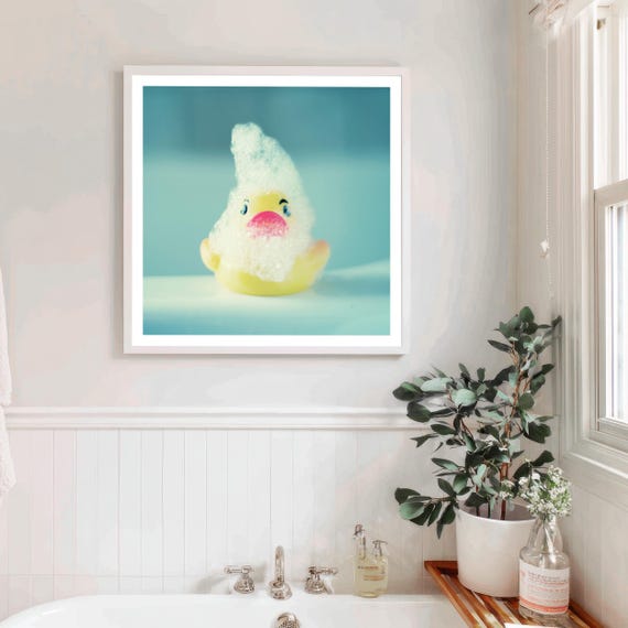 Nursery Wall Art Whimsical Art Mint Green Square Print Bathroom Wall Art Art for Kid's Room, Cute Photograph, Funny Wall Print