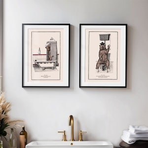 Cute Animal Prints Surreal Art Bathroom Decor