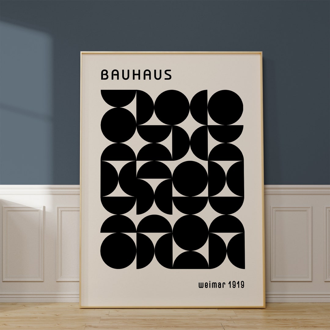 Bauhaus Print Black White Art Bauhaus Poster Modern Art Exhibition ...