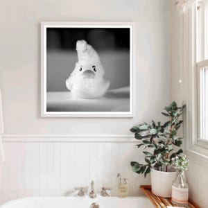 Nursery Wall Art Whimsical Art Mint Green Square Print Bathroom Wall Art Art for Kid's Room, Cute Photograph, Funny Wall Print image 2