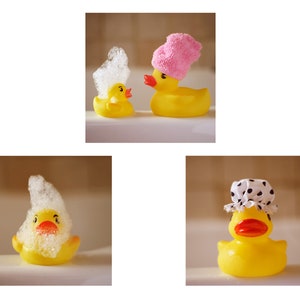 Set of 3 Rubber Duck Bath Prints Bathroom Wall Art Set Kid&#39;s Bathroom Prints