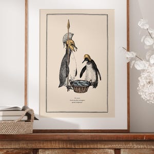 Penguin Wall Art for Quirky Home Decor Idea for Steampunk Interior Whimsical Animal Themed Gift image 16