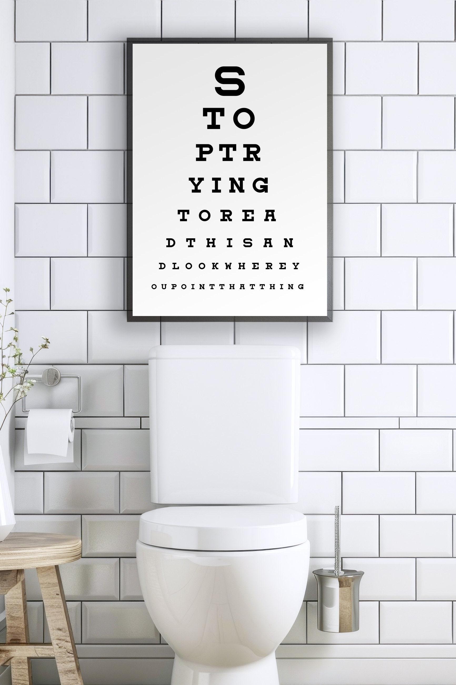 Funny Toilet Sign Mens Room Decor Bathroom Wall Art Toilet Print for ...