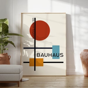 Bauhaus Print Affiche Bauhaus Poster Minimalist Art Modern Art Modern Art Poster Geometric Art