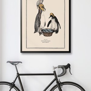 Penguin Wall Art for Quirky Home Decor Idea for Steampunk Interior Whimsical Animal Themed Gift image 11