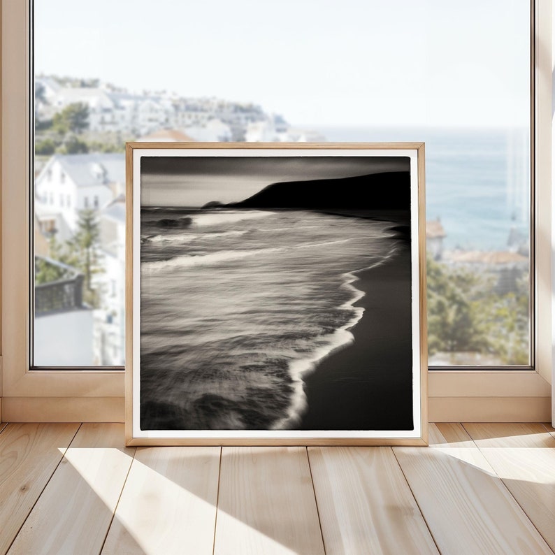 Minimalist Coastal Print Seascape Photographs Long Exposure Beach Art