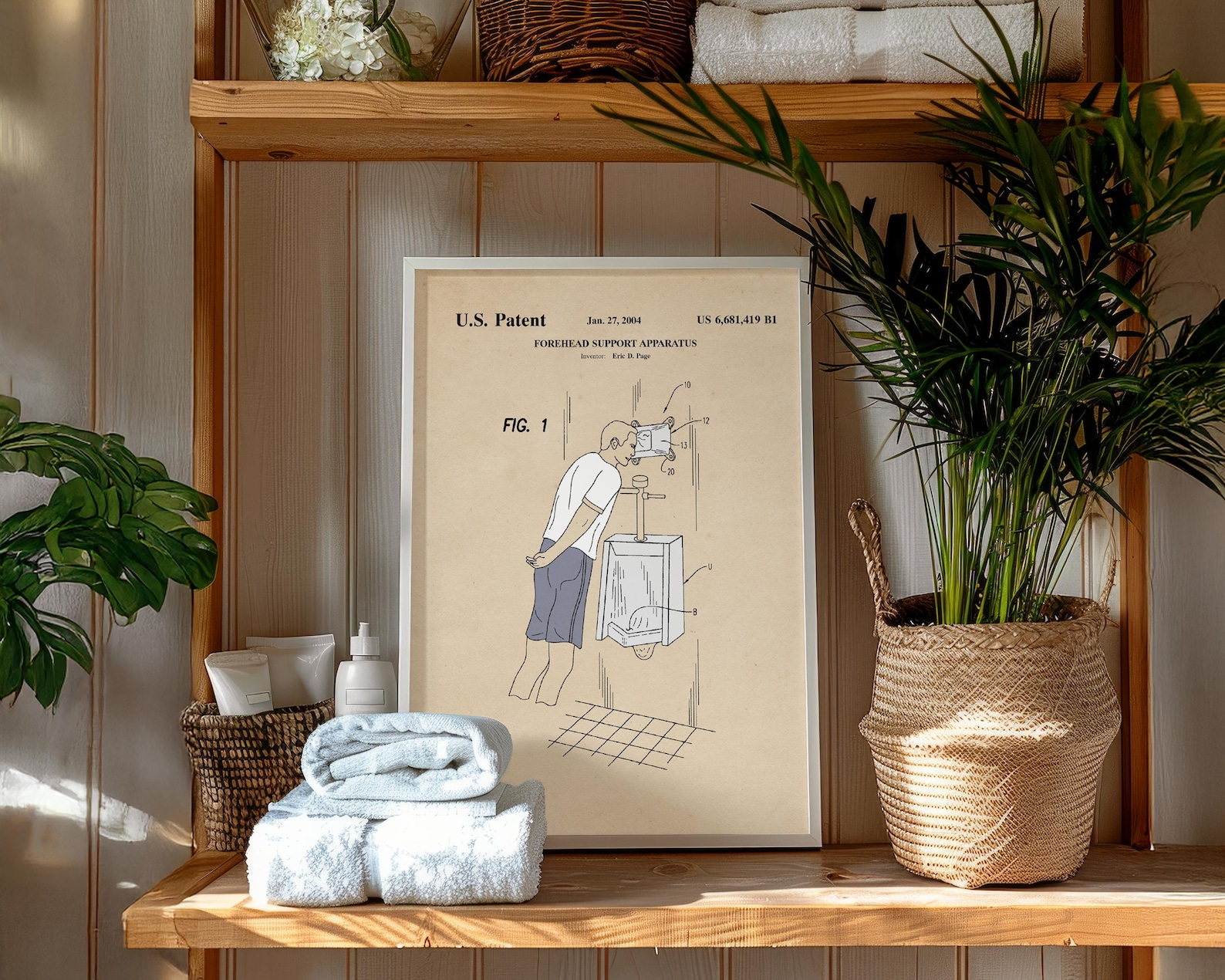 Bathroom Wall Art Set of 3 Funny Bathroom Decor Patent Print Toilet ...