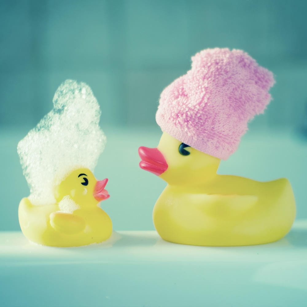 Set of 3 Cute Rubber Duck Prints Bathroom Wall Art Set Kid's Bathroom ...