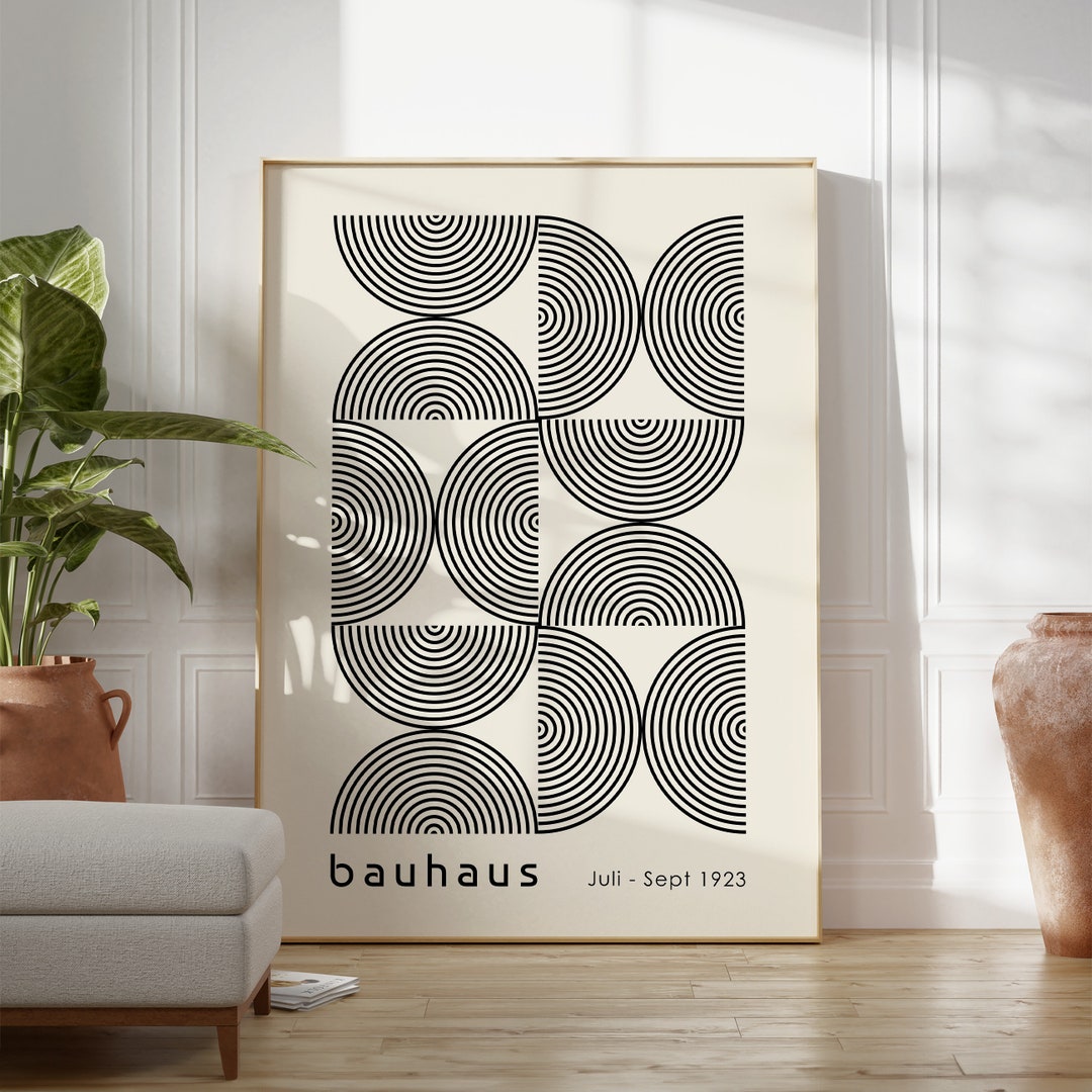 Bauhaus Print Black White Art Bauhaus Poster Modern Art Exhibition ...