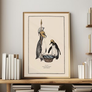 Penguin Wall Art for Quirky Home Decor Idea for Steampunk Interior Whimsical Animal Themed Gift image 14