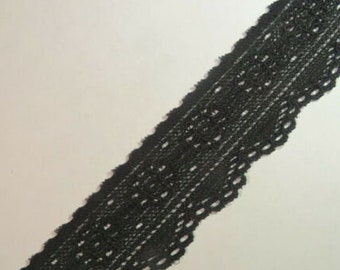 Special offer 5 m black elastic lace 3.5 cm wide