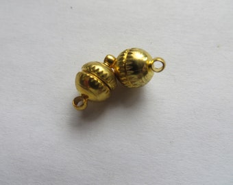 2 starke Magnetverschlüsse 15mm x 8mm goldfarben nickelfrei