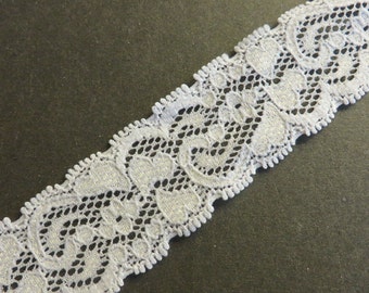 3 m white elastic lace 3.5 cm wide