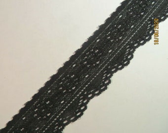 3 m black elastic tip 3.5 cm wide