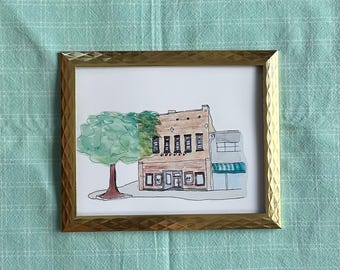 Avenue Pub, Tuscaloosa AL Watercolor Print
