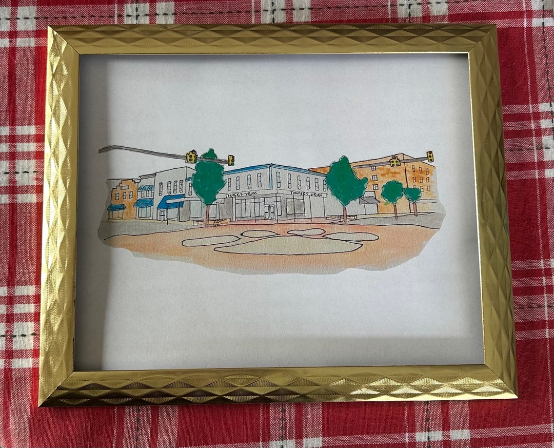 Toomer’s Corner, Auburn AL Watercolor Print - Etsy