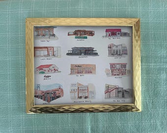 Tuscaloosa AL Bars Watercolor Print