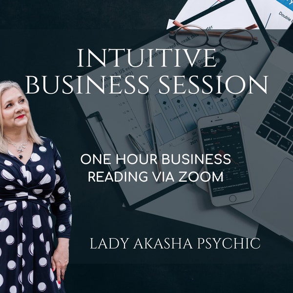 Intuitive Business Session - 1 Hour Session, Business Insight, Expert Advice for Entrepreneurs, Insightful Guidance, Top TV Psychic