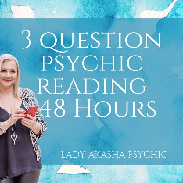 48-Hour Psychic Reading, 3 Questions Answered, Accurate Tarot Card Reading, Guidance and Clarity, Quick Online Service, TV Psychic