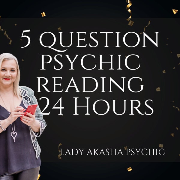Fast 24-Hour Psychic Reading, 5 Questions Answered, Accurate Tarot Card Reading, Guidance and Clarity, Quick Online Service, TV Psychic