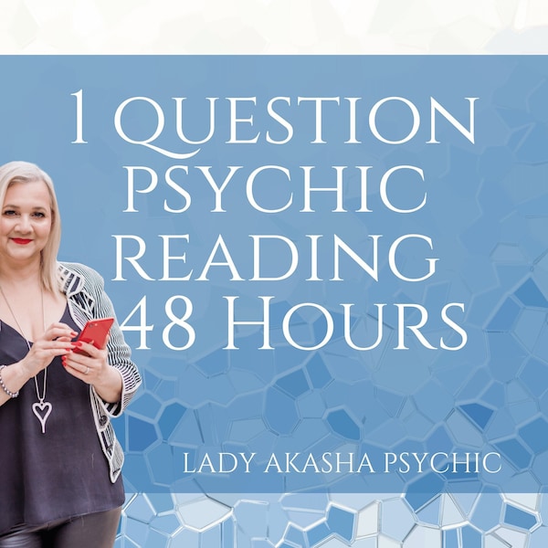 48-Hour Psychic Reading, 1 Question Answered, Accurate Tarot Card Reading, Guidance and Clarity, Quick Online Service, TV Psychic