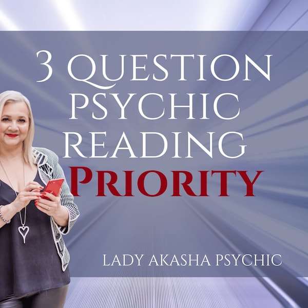 Priority Psychic Reading for 3 Questions, Super Fast Response, Personalised Guidance, Fast Reading by email, Expert Advice, TV Psychic