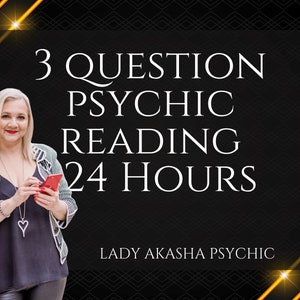 Fast 24-Hour Psychic Reading, 3 Questions Answered, Accurate Tarot Card Reading, Guidance and Clarity, Quick Online Service, TV Psychic