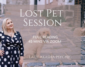 Lost Pet Intuitive Consultation: 45 Minute Zoom Call