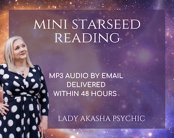 Mini Starseed Reading, Intuitive Insight in 48 Hours, Illuminating Guidance, Spiritual Connection, Cosmic Exploration, Life Lessons