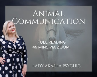 Animal Communication 45 Minute Zoom Call, Psychic Session for Pets, Talk to Your Pet, Communicate with Animals, Pet Psychic Connection,