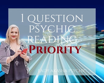 Priority Psychic Reading for 1 Question, Super Fast Response, Personalised Guidance, Fast Reading by email, Expert Advice, TV Psychic